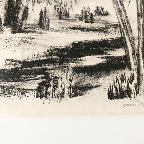 Jeanne Moment Art Print Reed College Oregon Untitled Landscape 1952 #9/? - Picture 9 of 13